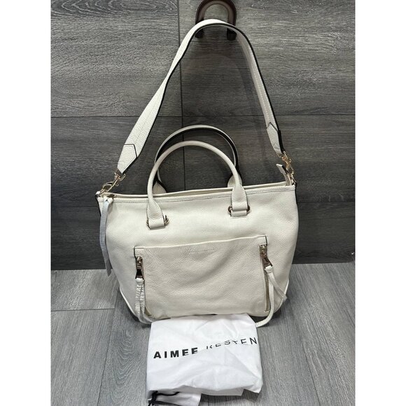 Aimee Kestenberg Let's Ride Convertible Leather Satchel VANILLA ICE bag B000379